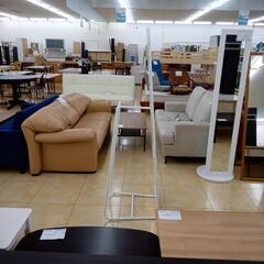 ★ジモティ割あり★  スタンドミラー 白 H163×D55×W39 クリーニング済み OJ7823の画像