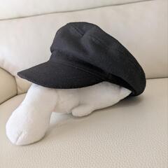 GUキャスケット黒帽子の画像