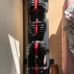ダイヤル式可変式ダンベル 24kg×2個セット｜15段階調整可能...