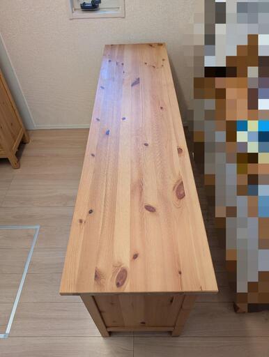 IKEA イケア HEMNES ヘムネス コンソールテーブル　サイドテーブル　木 イケア IKEA 引出し付きサイドテーブル 46x35cm ベッドサイド