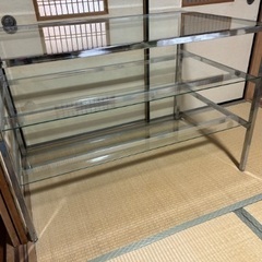 収納陳列棚　天板ガラス　値下げ相談可の画像