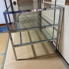 収納陳列棚　天板ガラス　値下げ相談可の画像