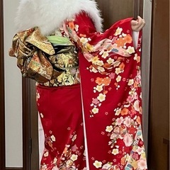 成人式　振袖セット　靴・バッグ・ファー付きの画像