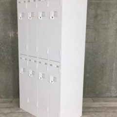 未使用　在庫あり　ダイヤル錠　生興 ８人用ロッカー　ホワイト　SLDW-8-Dの画像