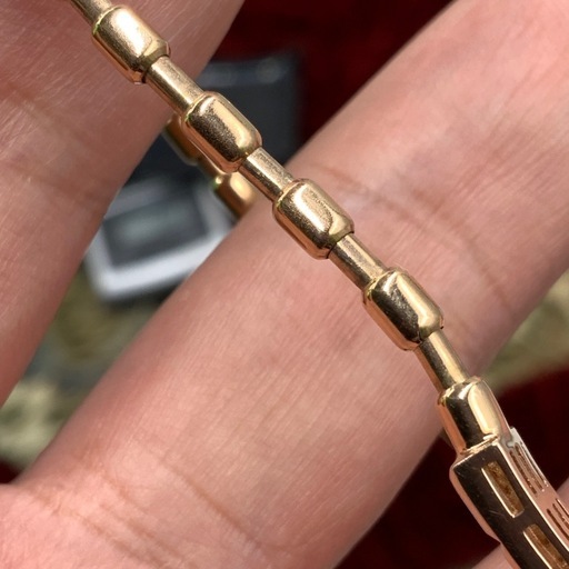 K18 ピンクゴールド　伸縮　ブレスレット　ダイヤ　0.1ct 7.4g