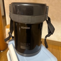 象印 HOT STYLE 保温弁当箱 黒の画像