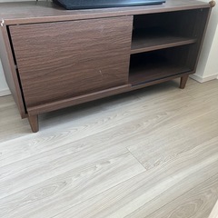 収納付きテレビ台　ブラウン