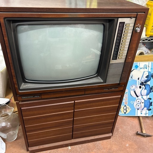 ナショナルブラウン管カラーTVｔｈ18-C13 TV台付き
