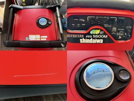 【中古】新ダイワ shindaiwa iEG5500M-Y インバータ発電機(ガソリンエンジン) 使用時間11ｈ タンク内に錆あり