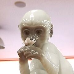 リヤドロ 6962 申 約18cm 十二支コレクション ZODIAC COLLECTION 十二生肖系列 LLADRO 猿 さる サル フィギュリン 磁器 陶器 置物 オブジェ ポーセリン 人形 フィギュア 札幌市 豊平区 西岡店の画像