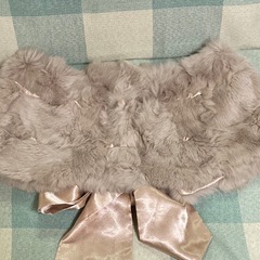 ショール　リアルラビットファー　中古 の画像