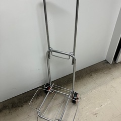 ロ2502-185 折りたたみ式 キャリーカート シルバー キズ...