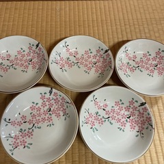 【新品未使用】和食器　小花　5枚セット　生活雑貨　食器