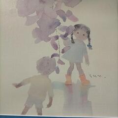 いわさきちひろ、ガラス額縁つき。の画像