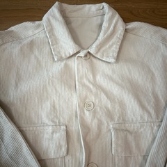 GU ジャケット　Lサイズ　メンズ　コーデュロイ　白　ホワイト　カジュアル　美品の画像