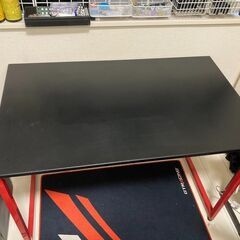 サンワダイレクト ゲーミングデスク カーボン調天板 幅100cm×奥行60cm×高さ70cmの画像