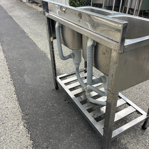 ☆中古品  アズマ2槽シンク  900×450×800  厨房用品  ☆