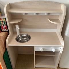 美品★子ども おもちゃ おままごと キッチン 台所 木製の画像