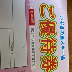 伊吹の里スキー場、ご優待券リフト券の画像
