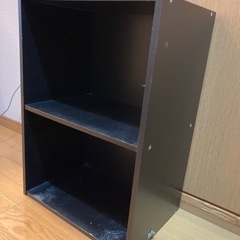 カラーボックス 黒2段の画像
