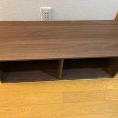 カラーボックス 茶 横2ボックスの画像