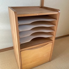 ランドセルラック　
木製レタートレー 5段 引き出し付きの画像