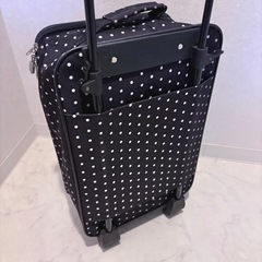 布製ドット柄キャリーケースの画像