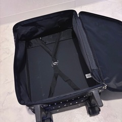 布製ドット柄キャリーケースの画像