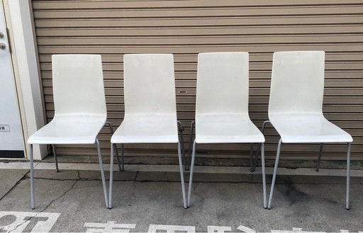 A291◆お持ち帰り特価◆カフェテーブル70cm角 オリバー椅子4脚 セット