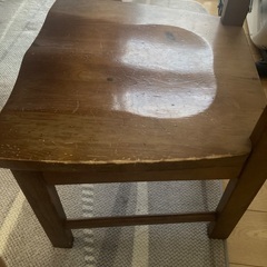 【モビリグランデ】パイン無垢板ダイニングセット（テーブル1台とチェア2脚）の画像