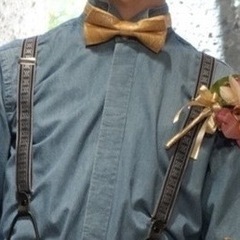 イエロー オレンジ ペイズリー 蝶ネクタイ ボウタイの画像