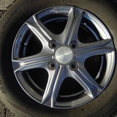 64エブリィより取外し　アルミホイール+155/70R13　４本ＳＥＴの画像
