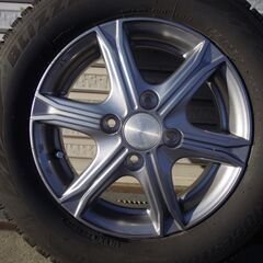 64エブリィより取外し　アルミホイール+155/70R13　４本ＳＥＴの画像