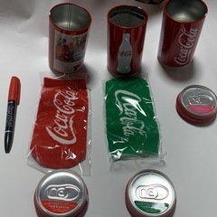 Coca-Cola コカコーラ ブリキ缶バンク 貯金箱  3缶セットの画像