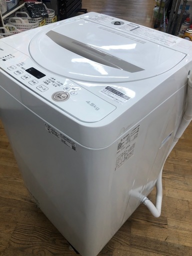 K174★2021年製SHARP製4.5㌔洗濯機★6ヶ月保証付き★近隣配送・設置可