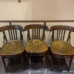 木製カフェチェア(1脚500円×3脚)お好きな数お譲りします