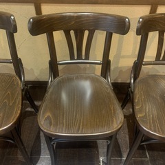 木製カフェチェア(1脚500円)お好きな数お譲りしますの画像