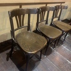 木製カフェチェア(1脚500円)お好きな数お譲りしますの画像
