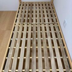 【美品】無印良品　木製シングルベッドフレーム　パイン材の画像