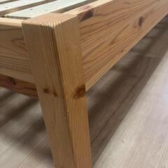 【美品】無印良品　木製シングルベッドフレーム　パイン材の画像