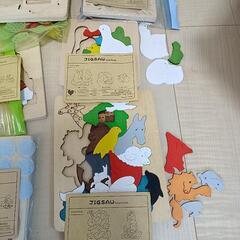 海外製　天然木　パズル　2層　3層　知育玩具　安全安心の画像