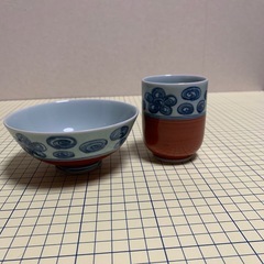 ②有田焼茶碗湯呑みセットの画像