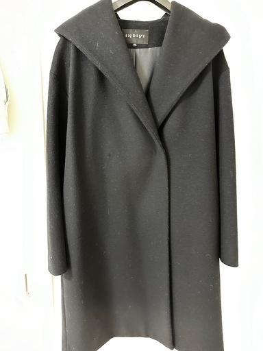 ★美品★ INDIVI　黒 コート ロングコート レディース