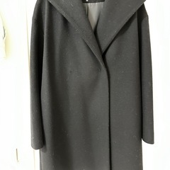 ★美品★ INDIVI　黒 コート ロングコート レディース  