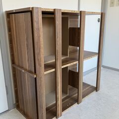 大容量収納ベッド Semper2 センペール2 ハイタイプ ウォルナットブラウン　引き出し2杯付きの画像