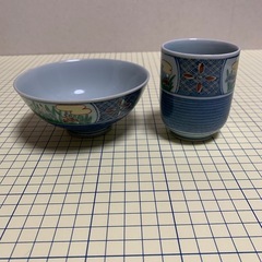 ③有田焼茶碗湯呑みセットの画像