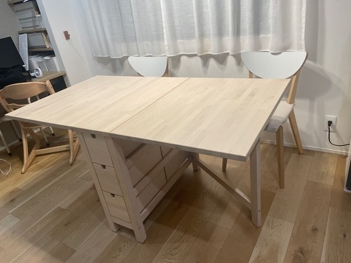 IKEA ダイニングテーブル　ゲートレッグ　