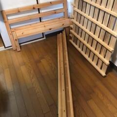 【美品】無印良品　木製シングルベッドフレーム　パイン材の画像