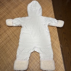 プティマイン　70 ボア使いリボンつきキルティングスーツ オフホワイトの画像