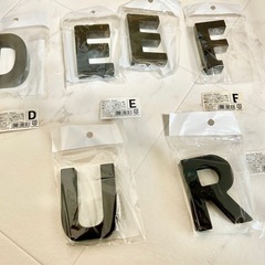 [ご相談中]新品未開封◇アルファベット木製オブジェ6個セット| 黒 | ハンドクラフト ディスプレイの画像
